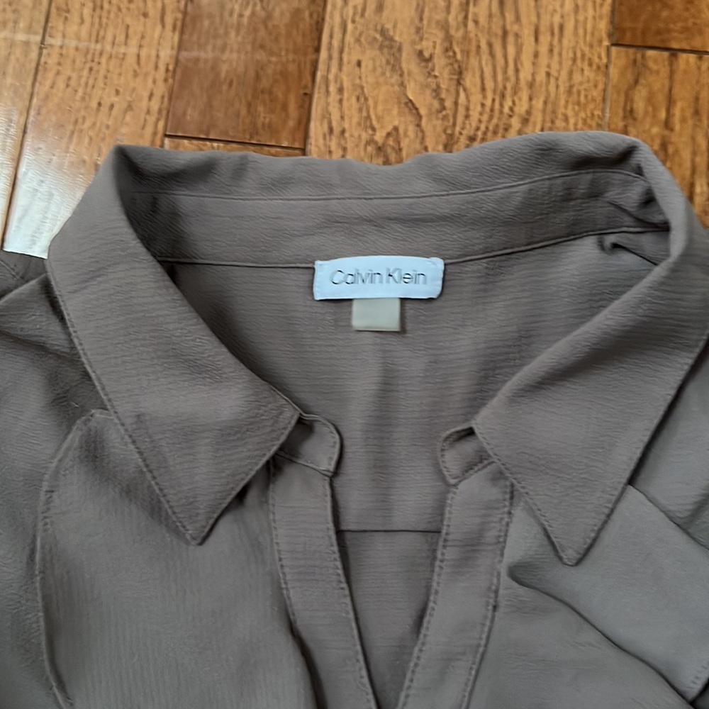 Calvin Klein Cap Flutter Sleeve Cascading Ruffle … - image 4